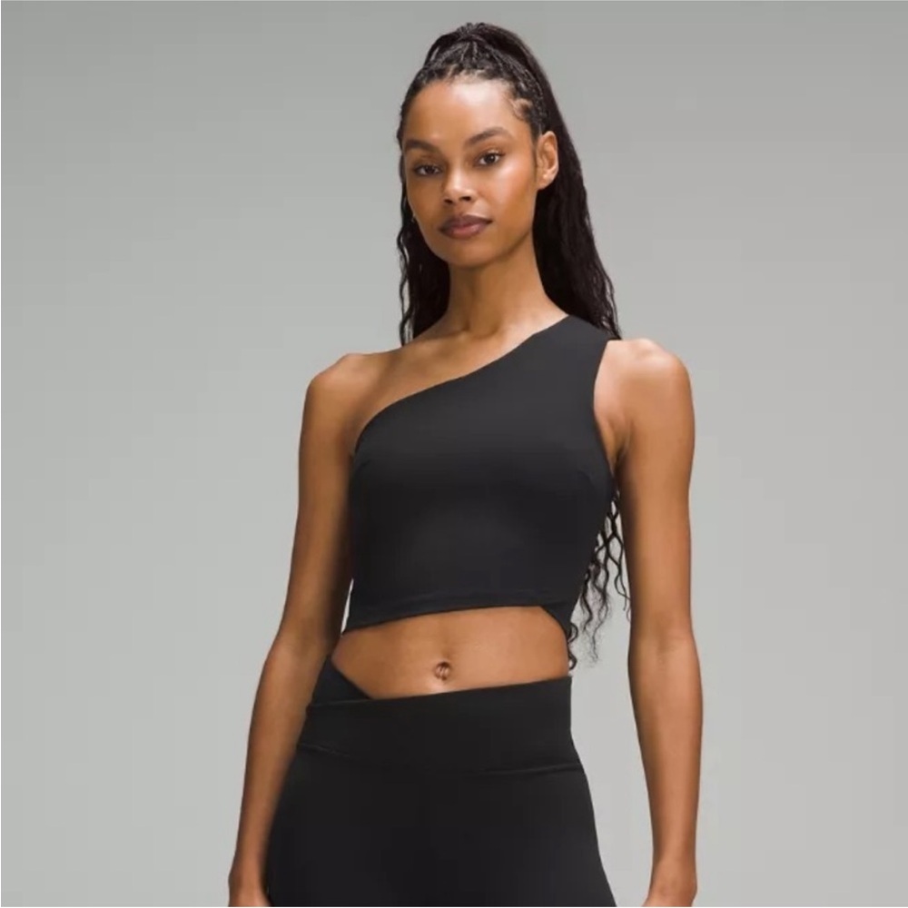 lululemon Align Asymmetrical Tank Top Black Sz 4